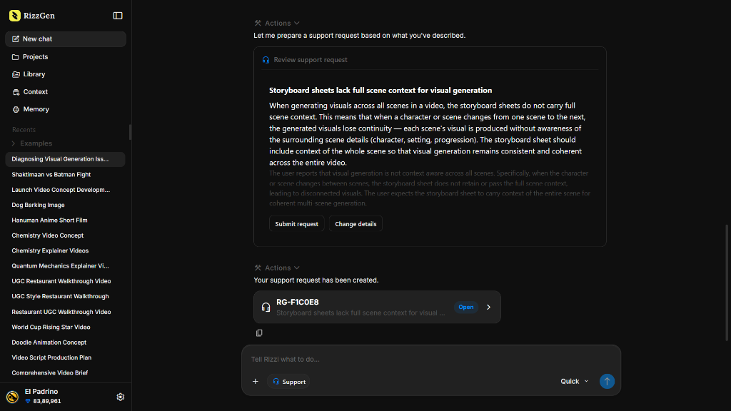 Rizzi-Native Support UI