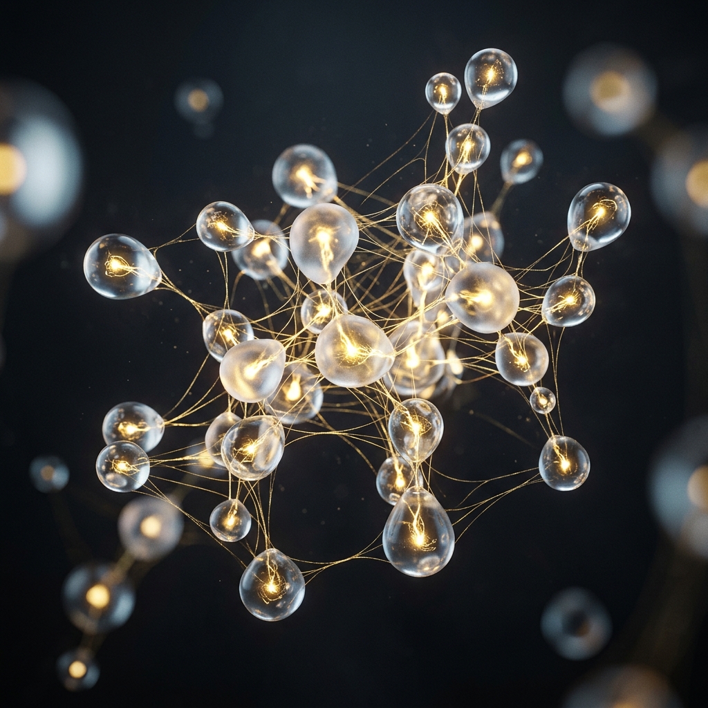 A premium abstract 3D render representing digital memory and context.