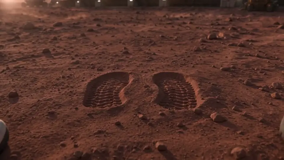 Genesis frame: two footprints