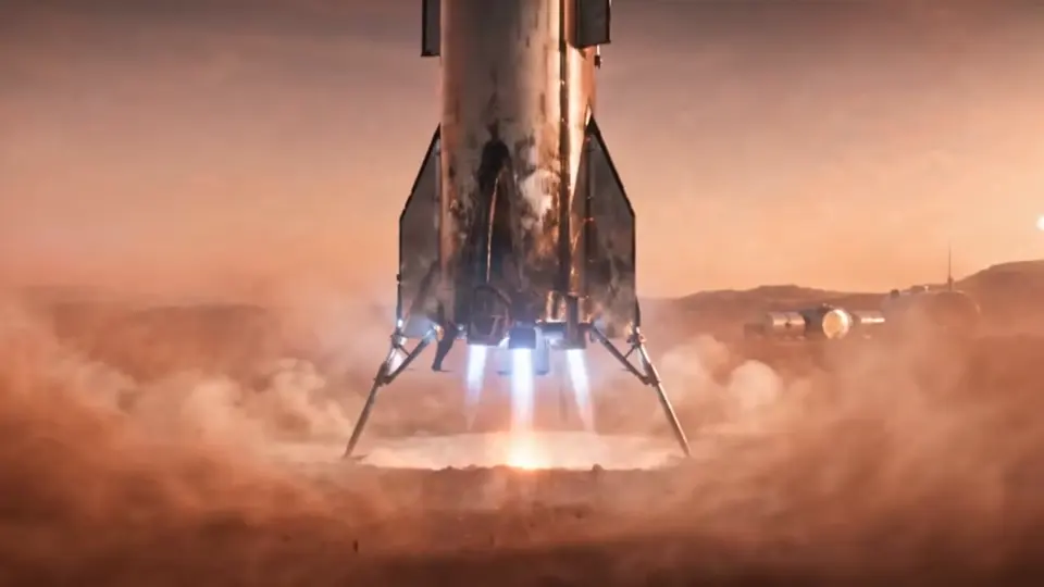 Genesis frame: the lander touching down
